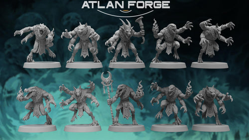 Aegyptian Terror Demons | Atlan Forge | 3d Printed Tabletop Wargames Proxy Models for Grimdark Future