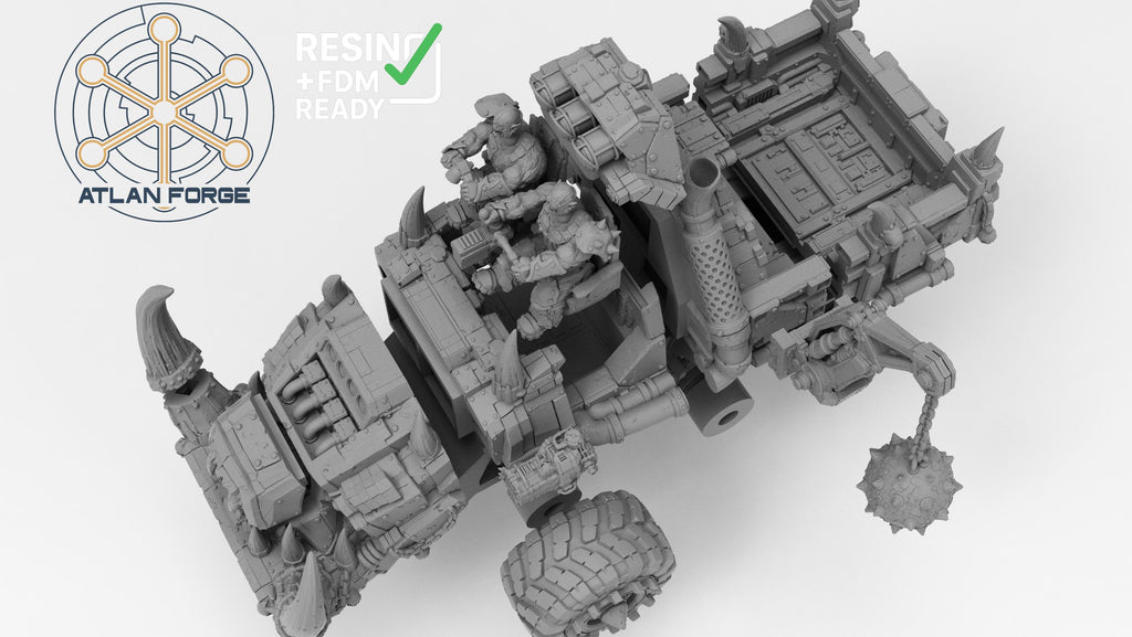 Grokk Tuskhauler - Monster Truck Transport | Atlan Forge | 3d Printed Tabletop Wargames Miniature