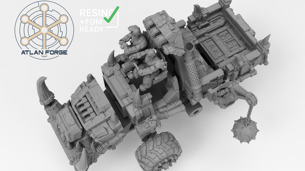 Grokk Tuskhauler - Monster Truck Transport | Atlan Forge | 3d Printed Tabletop Wargames Miniature