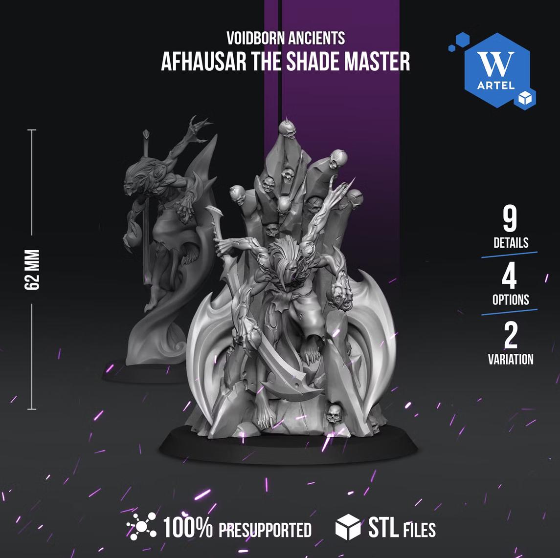 Afhausar The Shade Master | Artel W | 3d Printed Tabletop Wargames Model